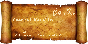 Csernai Katalin névjegykártya
